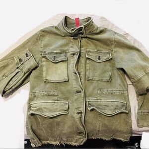 Free People Olive Green Utility Jacket
